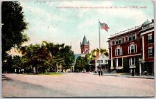 1909 Washington Square Oxford Club On Right Lynn Massachusetts Posted Postcard picture