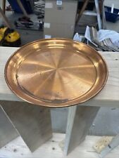 Vintage West Bend Solid Copper Tray Platter 12”  Patina Craftsman picture
