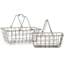 Metal Open Wire Baskets with Handles picture