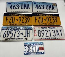 Lot (7) Auto & Cycle License Plates CT and NY - EXPIRED / FOR DECOR Collectibles picture