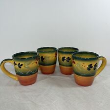 TABLETOPS GALLERY La Province Hand Crafted, Painted Set Of 4 Ceramic Coffee Mugs picture