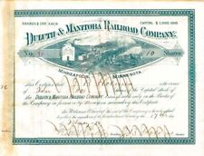 Duluth and Manitoba Railroad Co. - Stock Certificate - Northern Pacific RR Archi picture