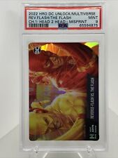 2022 DC Cards PSA 9 Mint Reverse Flash Vs Flash Misprint Error Physical Only picture