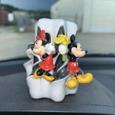 Vintage Ribbon Handmade Mickey & Minnie Mouse Candle Collectible picture