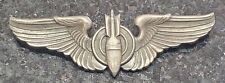 WWII US AIR FORCE USAF BOMBER BOMBARDIER WINGS BADGE PIN STERLING SILVER 3 INCH picture