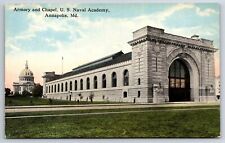 US Naval Academy Annapolis Maryland MD Armory & Chapel Kaufmann & Sons Postcard picture