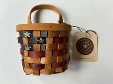Vintage Boyd's Bears Patriotic Americana Yankee Doodle Mini Woven Basket w/tag picture