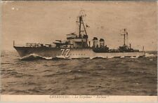 c1920s French Torpedo-Boat Destroyer Le Fortuné ~ Vintage French Navy Postcard picture