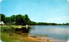Little Crooked Lake, SISTER LAKES, Michigan Chrome Postcard picture