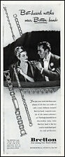 1946 Bretton watch bands couple in opera box vintage art print ad LA41 picture