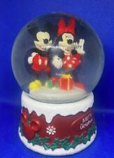 Disney Christmas Mickey & Minnie Mouse Water Snow Globe Music Box (see Video) picture