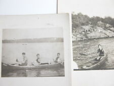 1910 RPPC Real Photo Thaddeus Wilkerson Postcard Photograph Rinky Canoe Men picture