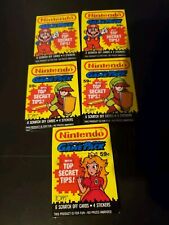 (5) 1989 Topps Nintendo 59¢ Cello Wax  10 Card Jumbo Packs Mario Link picture
