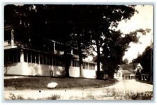 1938 Lakeside Hotel & Cottages View Pewaukee Lake WI RPPC Photo Postcard picture