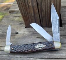 Old Vintage Schmidt & Ziegler Solingen Germany 6131 Etched Stockman Pocket Knife picture