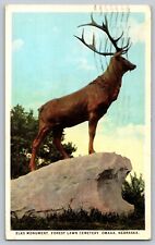 Elks Monument Forest Lawn Cemetery Omaha Nebraska Postcard  picture