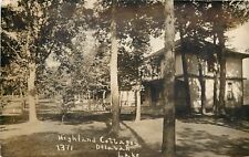 c1910 RPPC Postcard 1371 Highland Cottages Delevan Lake WI Walworth County  picture