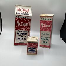 Mcloud Dairy 1969 Milk Cartons McCloud California picture