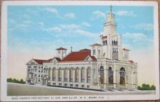 Miami, FL 1920s Postcard, Gesu Church and Rectory, Florida Fla picture