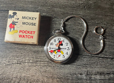 Vintage Bradley Mickey Mouse Pocket Watch Model #6936 in Original Box picture