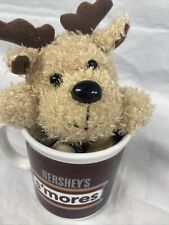 Hershey’s S’mores Coffee Cup Plush 7” Moose Lot Gift  Blue Brown White picture
