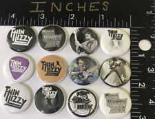 Thin Lizzy 12 Pin Set Pop Pins Button 1 Inch Set Badge Phil Lynott Hard Rock Boy picture