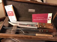 Vintage EKCO Flint Hollow Cutlery Set Fork Knives Slicer Host Slicer MCM picture