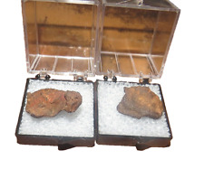 pair of Egypt Gebel Kamil Iron meteorites complete individuals WITH DISPLAY CASE picture