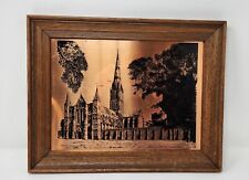 Vintage Etchmaster Original Copper Picture Etching Of Church- England 10