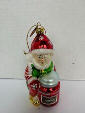 Christmas Ornament, 2004 Yankee Candle Snowflake Blown Glass Elf,  Vintage, Box picture