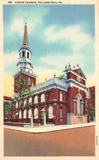 Postcard PA Philadelphia Pennsylvania Christ Church 1936 Linen Vintage PC e5482 picture