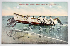 Antique Postcard~ Life Boat & It's Brace Crew~ Atlantic City, New Jersey picture