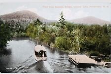 View From Asquam Bridge Lake Holderness New Hampshire Valentine & Son Postcard picture
