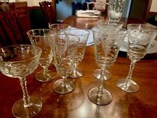 8 Pieces Rocke Sharpe 3005 -4 Assorted Crystal Stemware picture