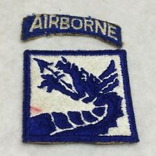 Vintage Military Patch w/ Tab Army 18th Corps Left Facing Variant XVIII 18  picture