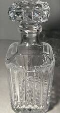 Vintage 1960s Square Heavy Glass Diamond Point Decanter picture