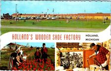 BANNERS, Holland's Wooden Shoe Factory, HOLLAND, Michigan Advertising Postcard picture