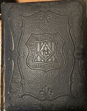 Circa 1800s Antique Masonic Pictorial Bible - LEATHERBOUND picture