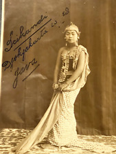 ANTIQUE SIGNED PHOTO JAVE INDONESIA PRINCESS (?) OR PERFORMER picture
