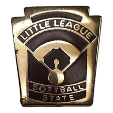 Brown On Gold Little League Softball State Lapel Pin ¾