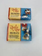 Vintage 2 sets Country Village Magnetic Brooms & Ducks picture