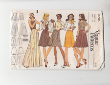Vogue 8795 Misses Retro Skirts Variations 1969 Sewing Pattern Uncut Waist 28 picture