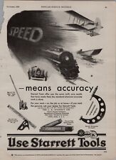 Original 1929 Starrett Tools Print Ad 