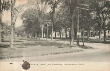 Vintage 1915 Postcard West Street, Common, Thompson Connecticut telephone lines picture