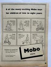 ADVERT MOBY TOYS c1959 MOTORBIKE SCOOTER PLAYBIKE BARROW ROCKING HORSE TABLE picture