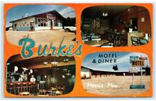 MORRIS, Manitoba, Canada~ Roadside BURKE'S MOTEL & DINER c1950s Postcard picture