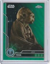 2023 Topps Chrome Star Wars Yoda #51 Green Refractor /99 picture