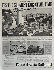 1939 Pennsylvania Railroad New York Worlds Fair On Fair Grounds Vintage Print Ad picture