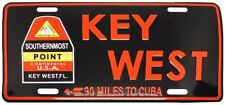 KEY WEST CONCH REPUBLIC SOUTHERN MOST POINT BLACKAluminum Embossed License Plate picture