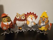 Target HYDE AND EEK Featherly Friends Fall Harvest Birds Set of 4 NEW picture